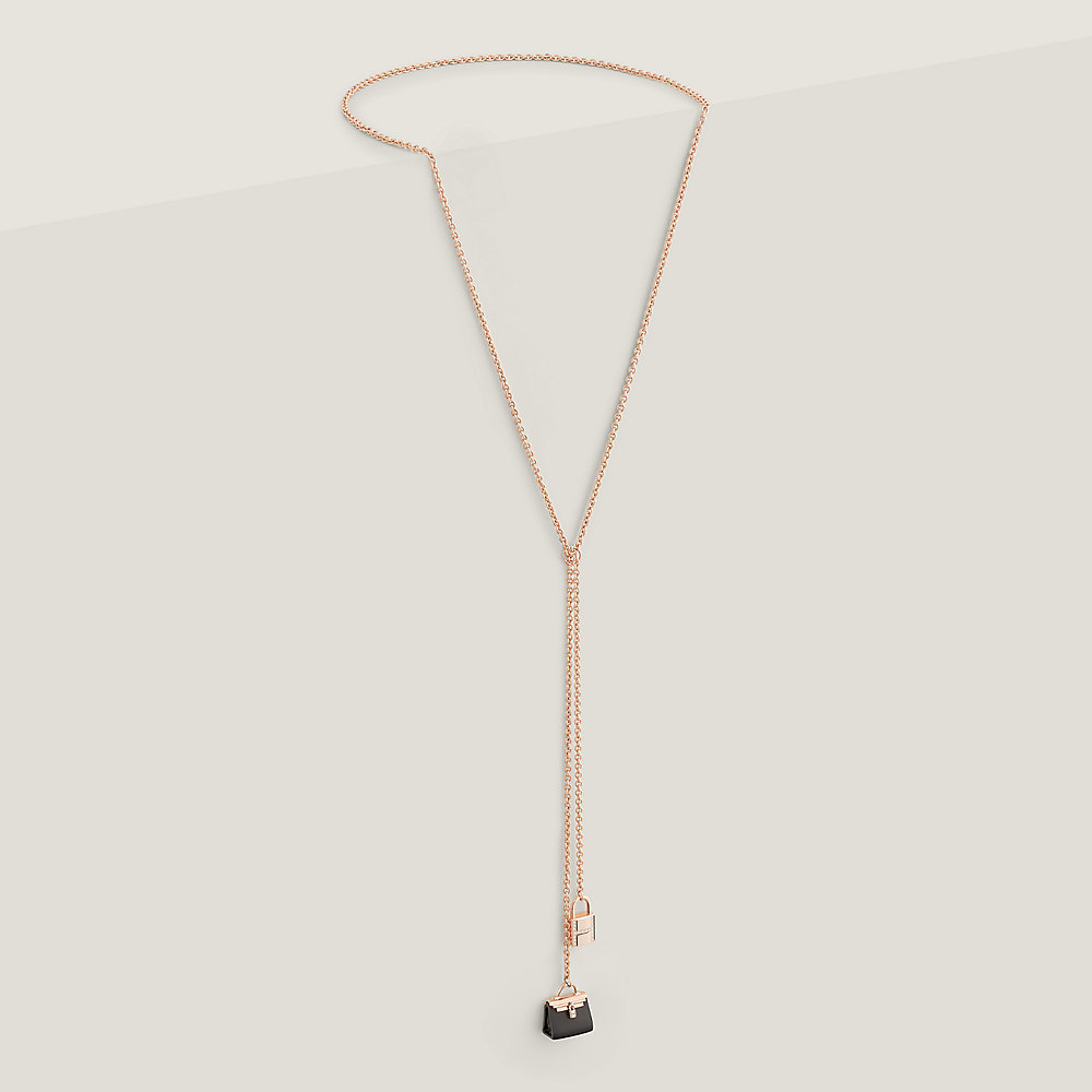 ロングネックレス 《アミュレット》 ケリー - ピンクゴールド | Hermès